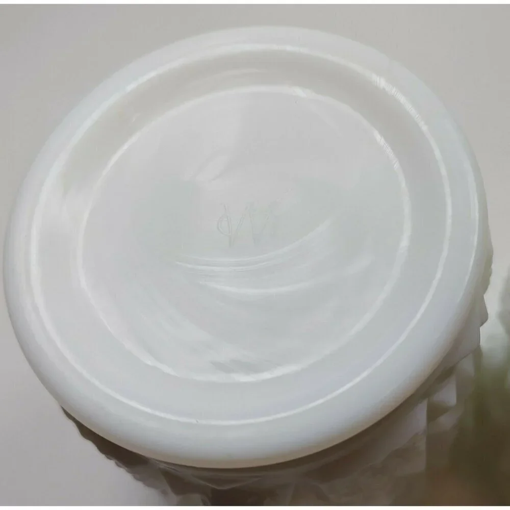 VTG Westmoreland White Milk Glass Flared Top Quilt Creamer and Sugar Bowl Set